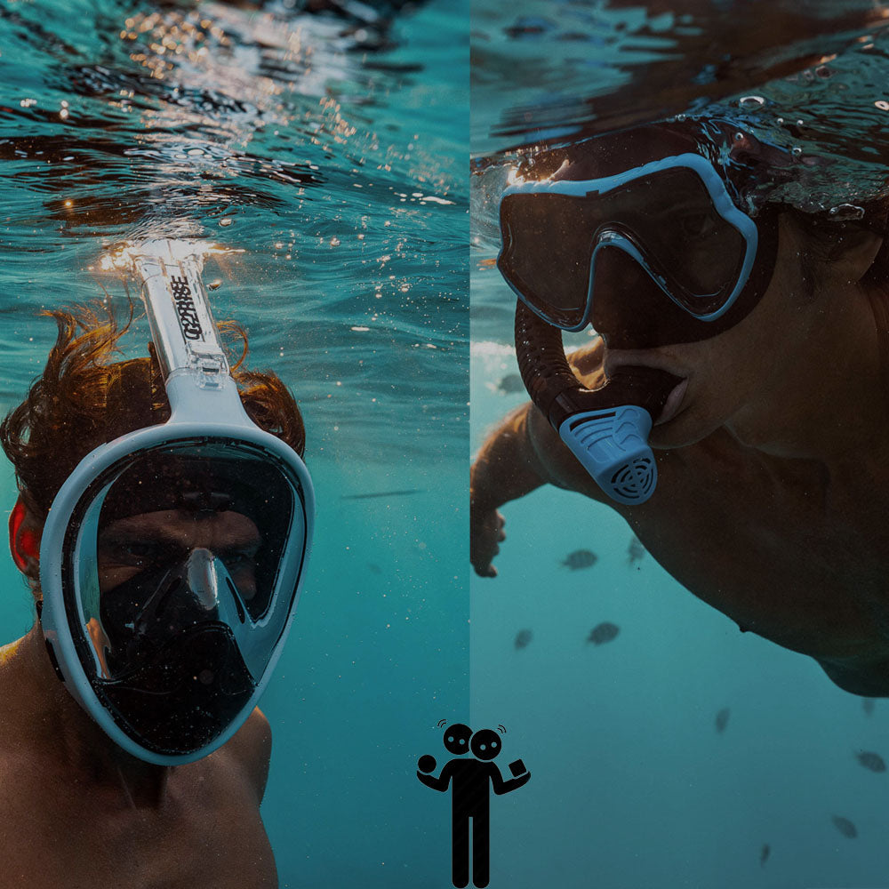 Full-Face Snorkel Mask or Center-Mount Snorkel: An In-Depth Comparison