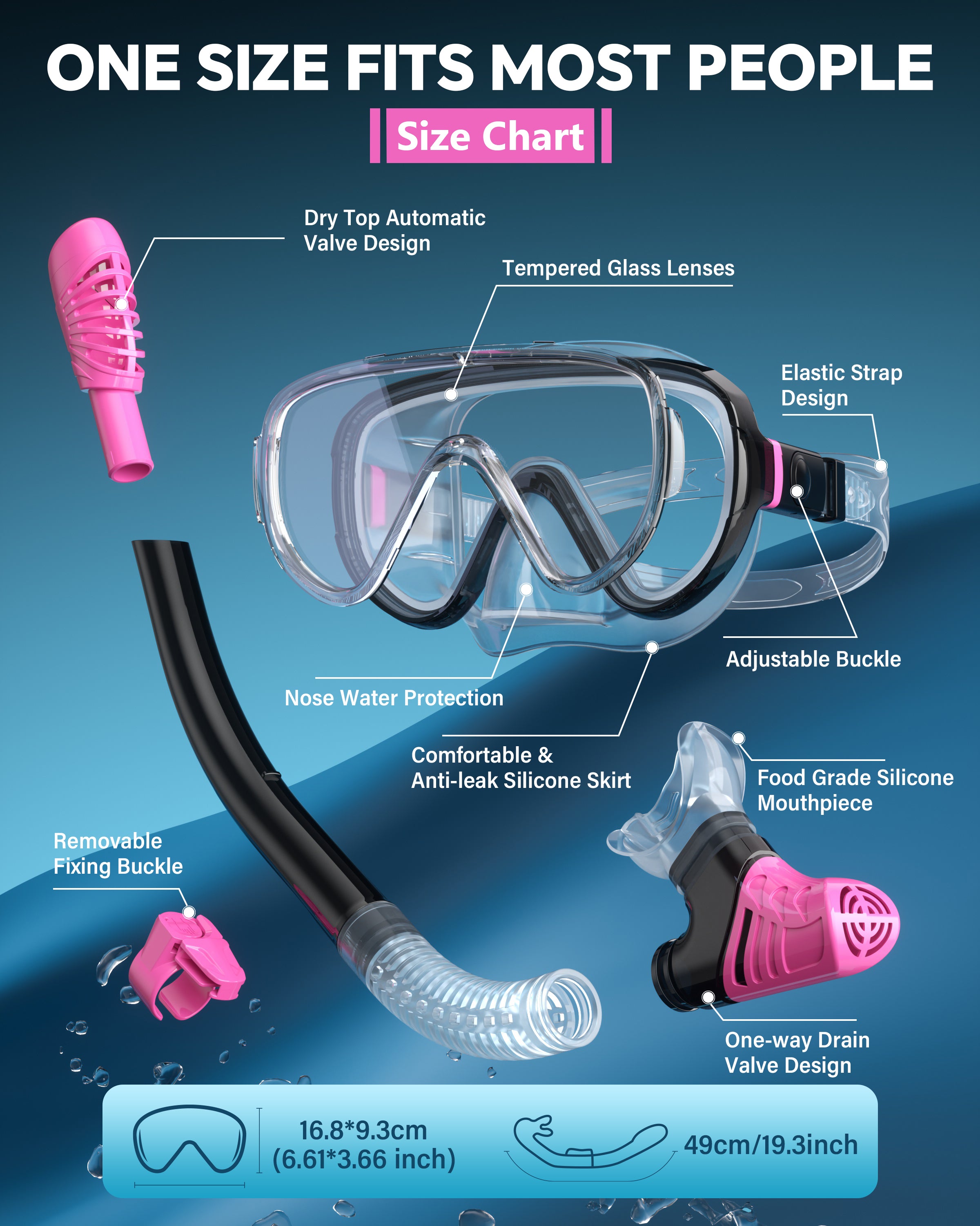 Snorkeling Gear Set for Adults-G2RISE SN05