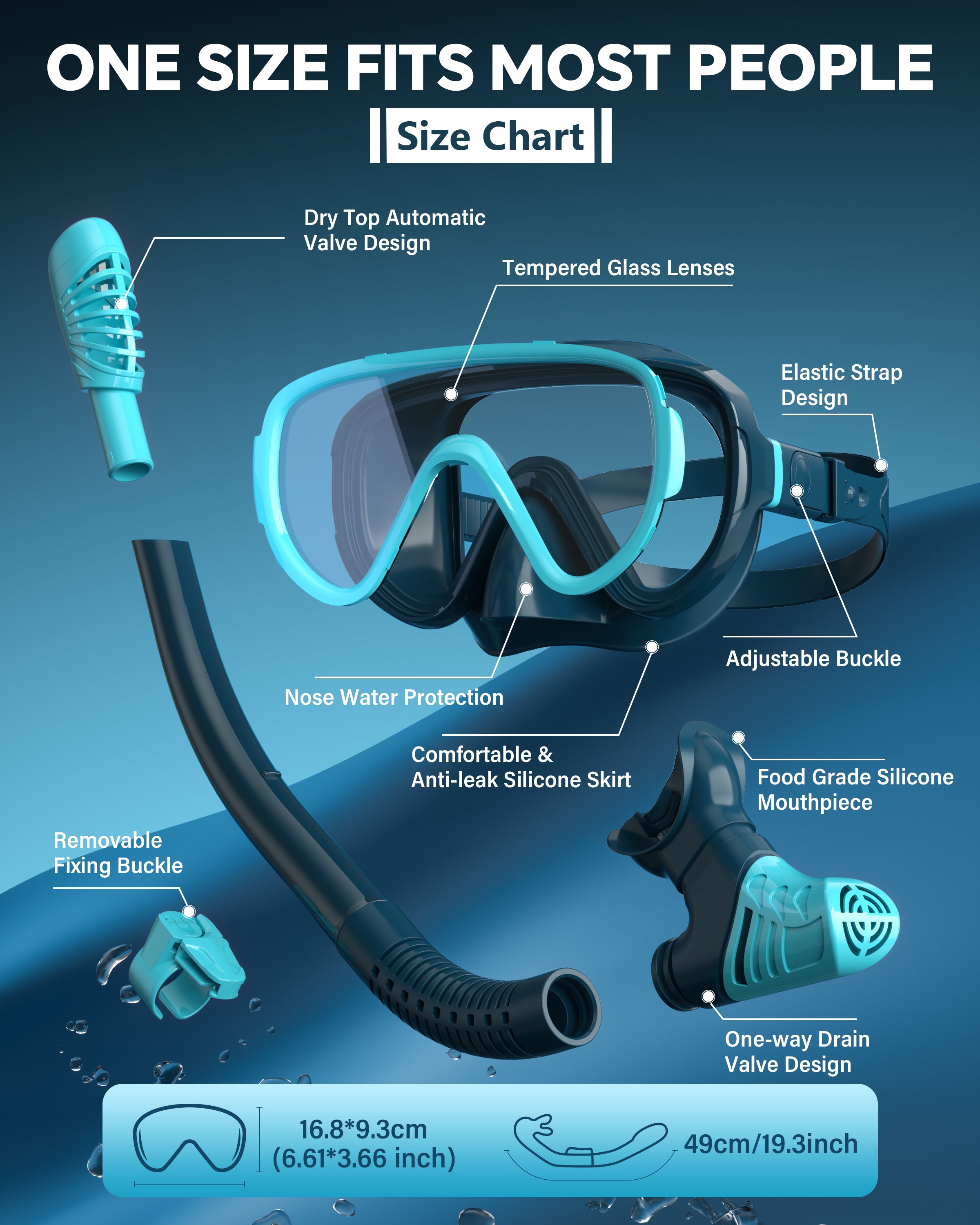 Snorkeling Gear Set for Adults-G2RISE SN05