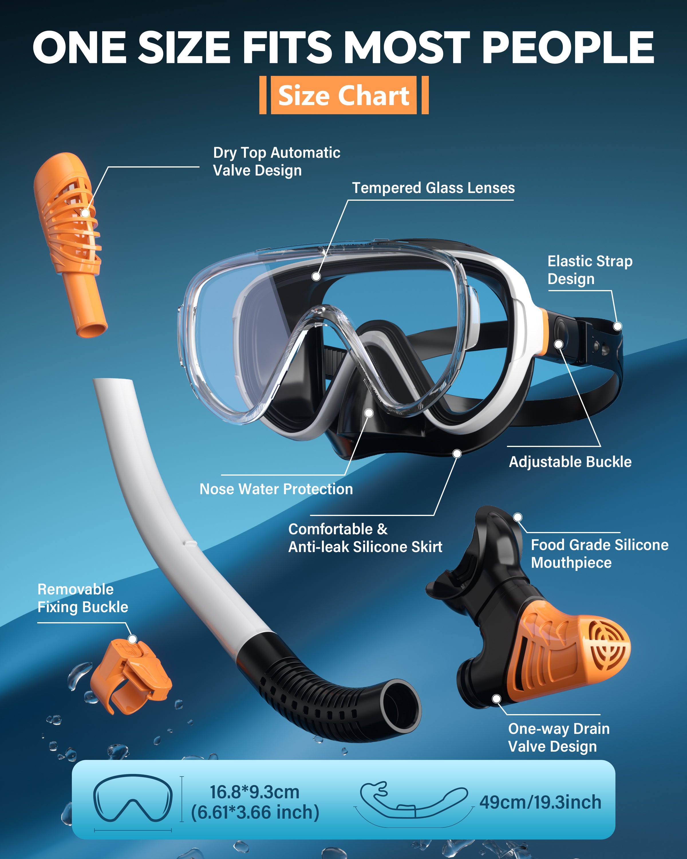 Snorkeling Gear Set for Adults-G2RISE SN05