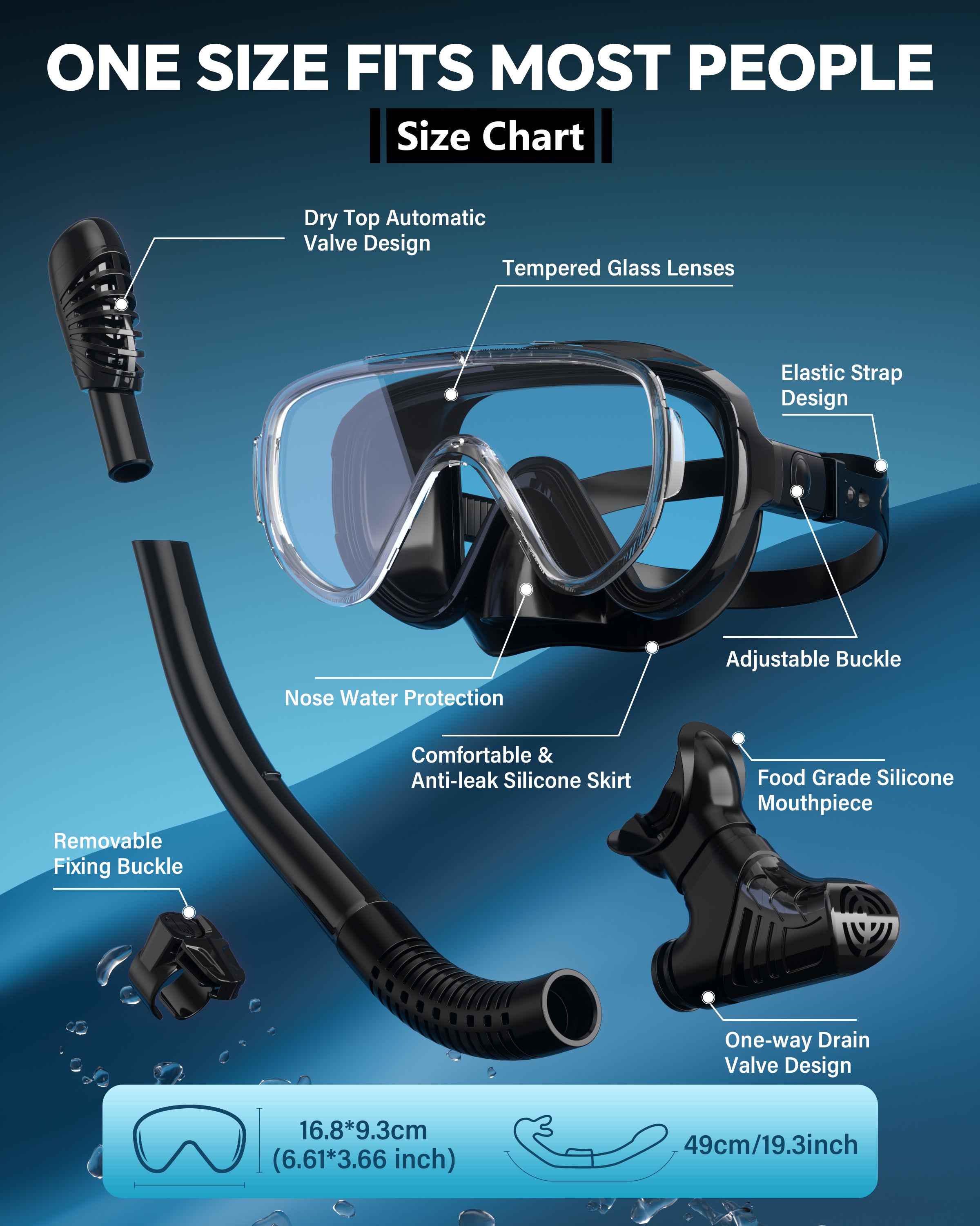 Snorkeling Gear Set for Adults-G2RISE SN05