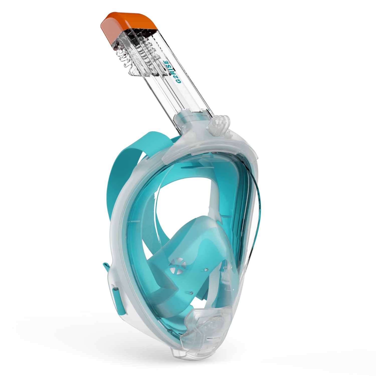 G2RISE SN04 Adult Full Face Snorkel Mask–Black Orange