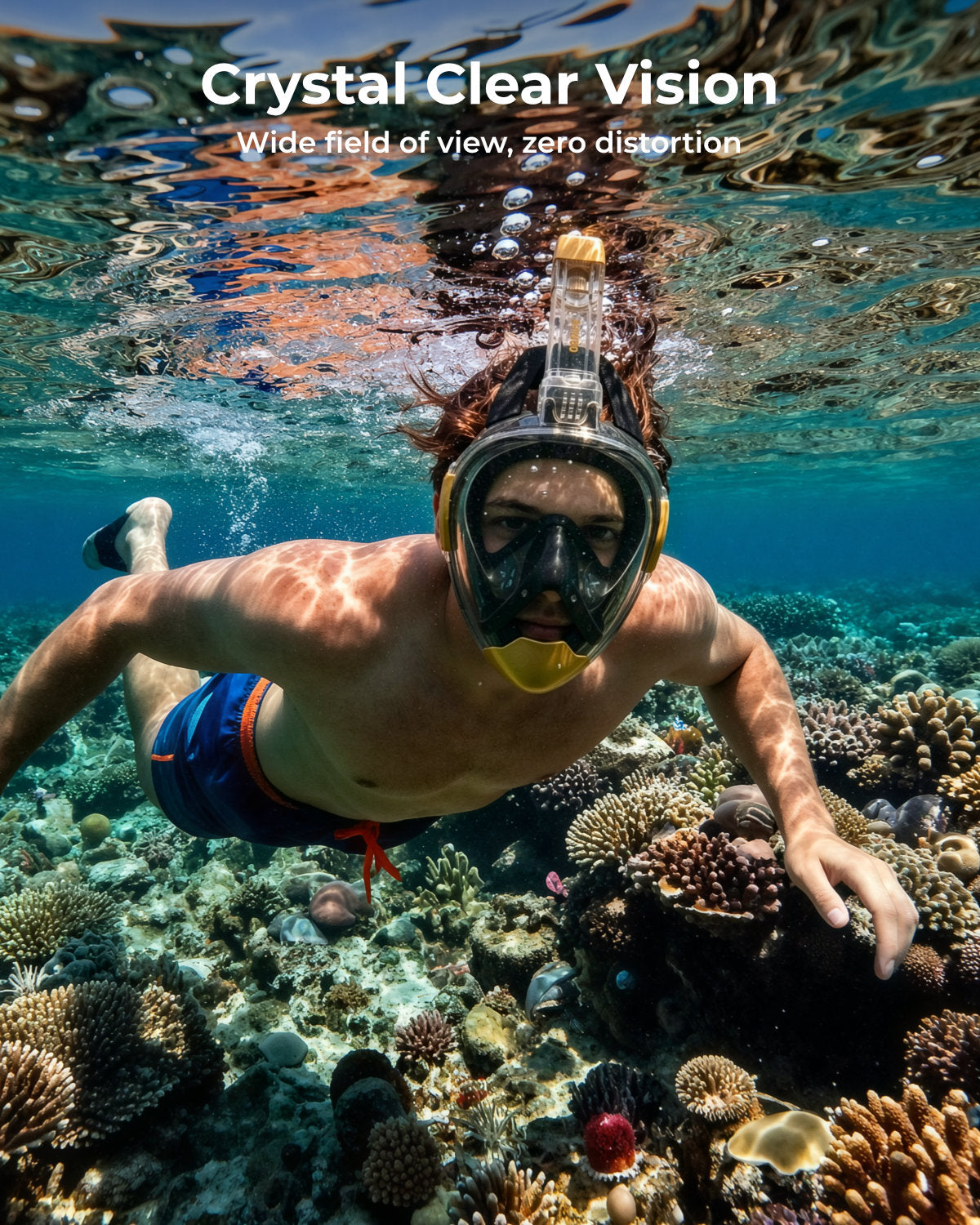 G2RISE Full Face Snorkel Mask Adult for Men and Women SN08