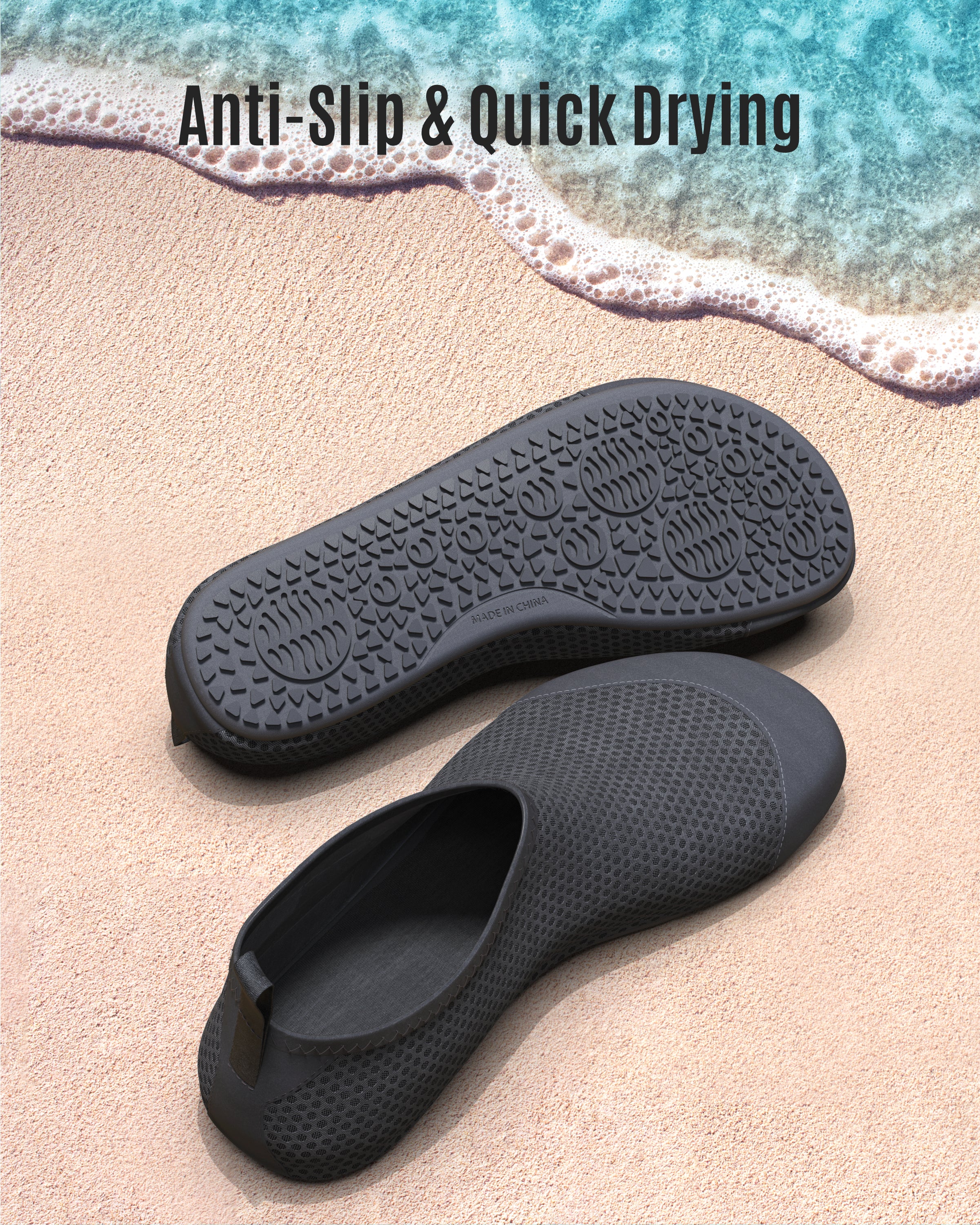 G2RISE quick-drying anti-slip snorkeling shoes with textured soles