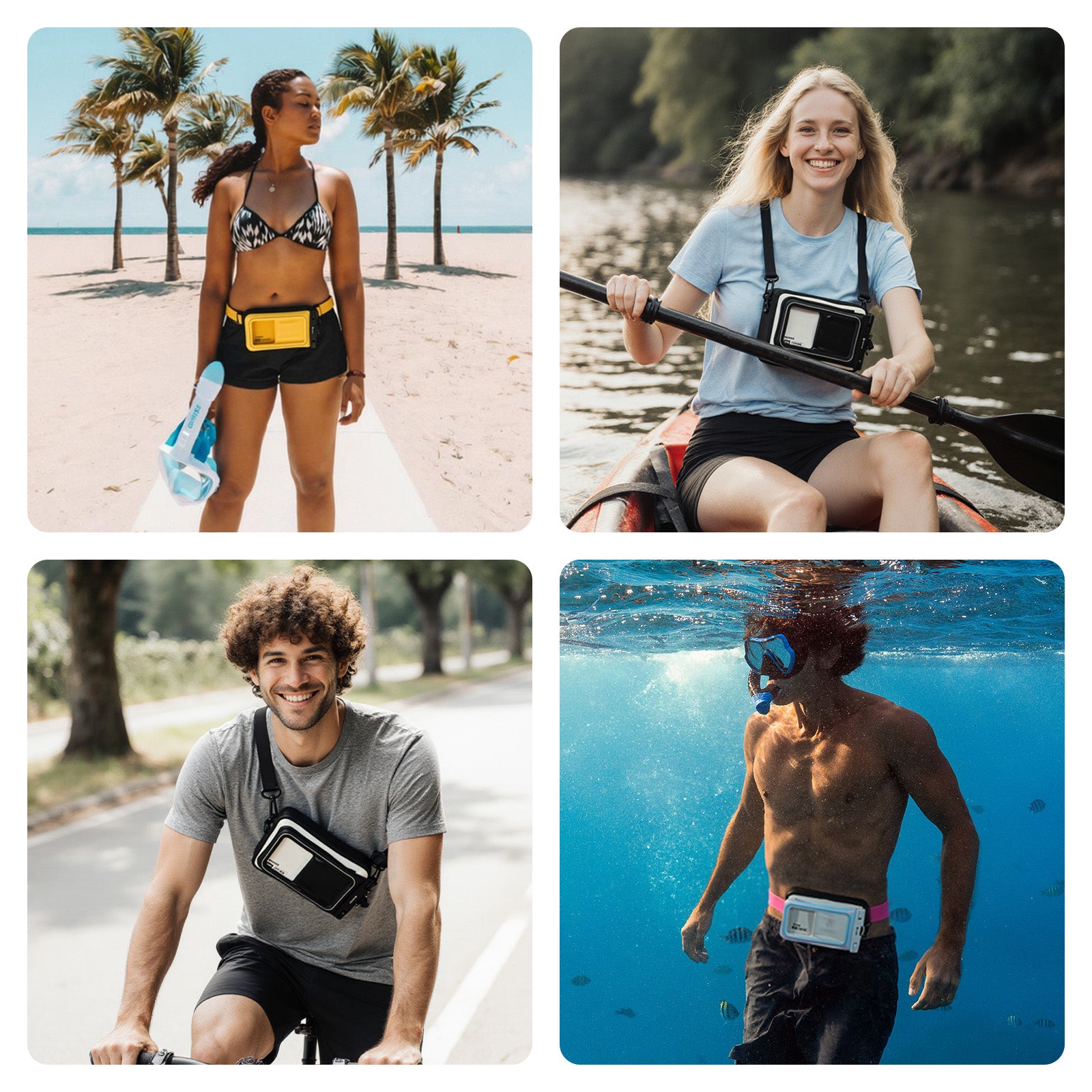 G2RISE Waterproof Dry Bag with Phone pouch-BlackYellow