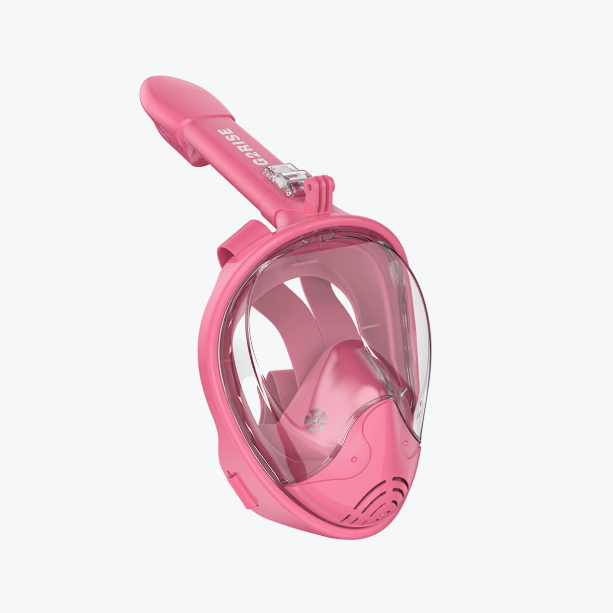 G2RISE full face snorkel mask in pink for kids with a 180° view feature