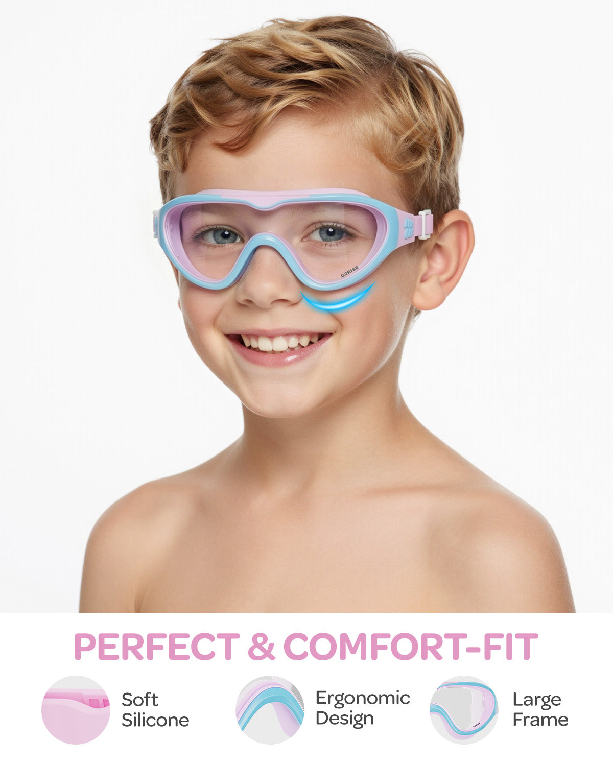 G2RISE Elite Kids Swim Goggles 6-14 | Premium Leakproof & UV Protection Goggles for Family Swim Adventures
