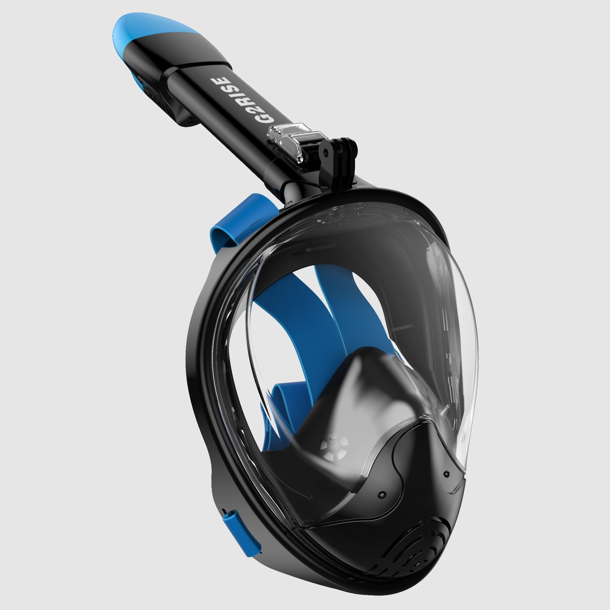 Full Face Snorkel Mask Adults-G2RISE SN01 Black-Blue