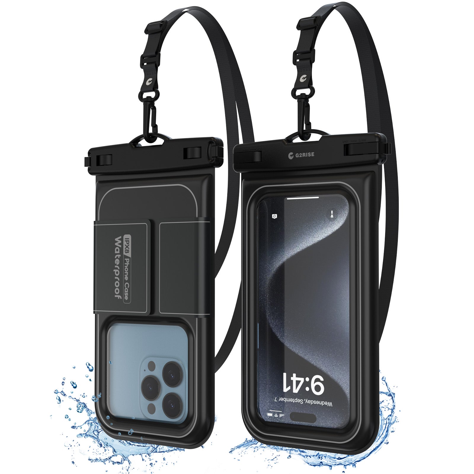 G2RISE Waterproof Dry Bag with Phone pouch-White Rose