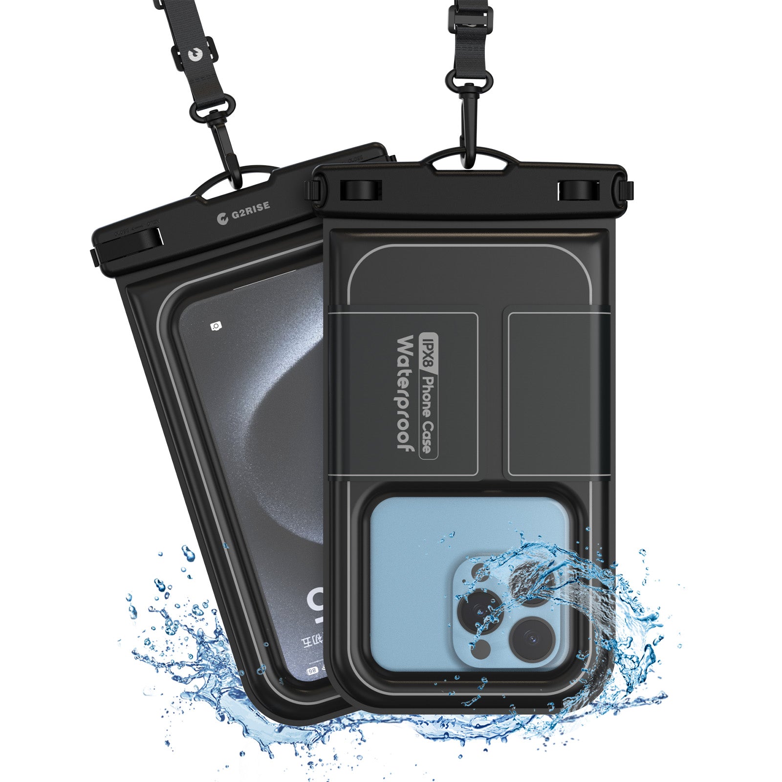 G2RISE IPX8 Waterproof Phone Pouch-Black