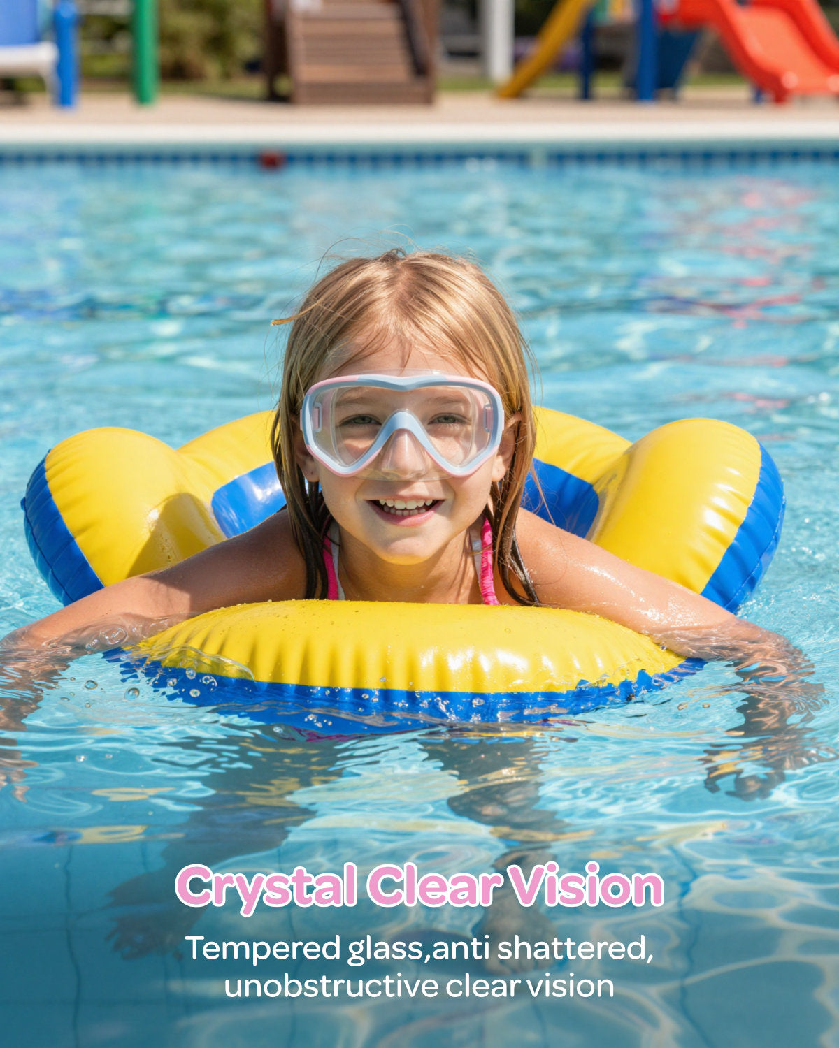 G2RISE Kids Goggles with Nose Cover, Kids Swimming Mask 3-15