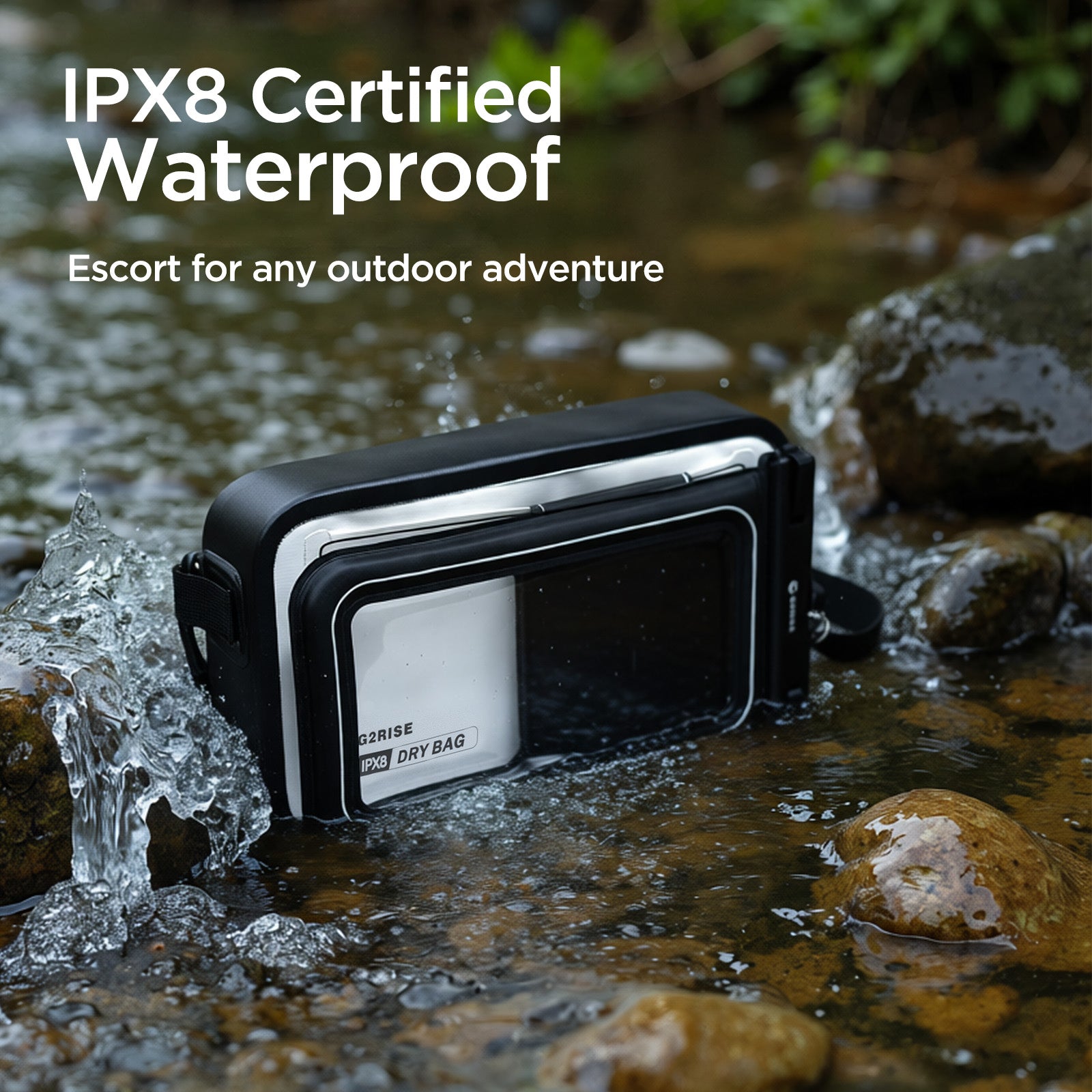 G2RISE Waterproof Dry Bag with Phone pouch