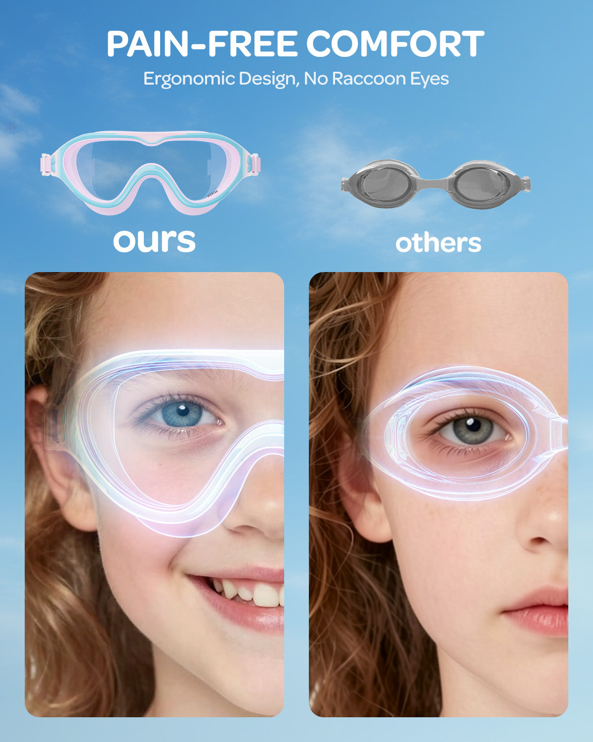 G2RISE Elite Kids Swim Goggles 6-14 | Premium Leakproof & UV Protection Goggles for Family Swim Adventures