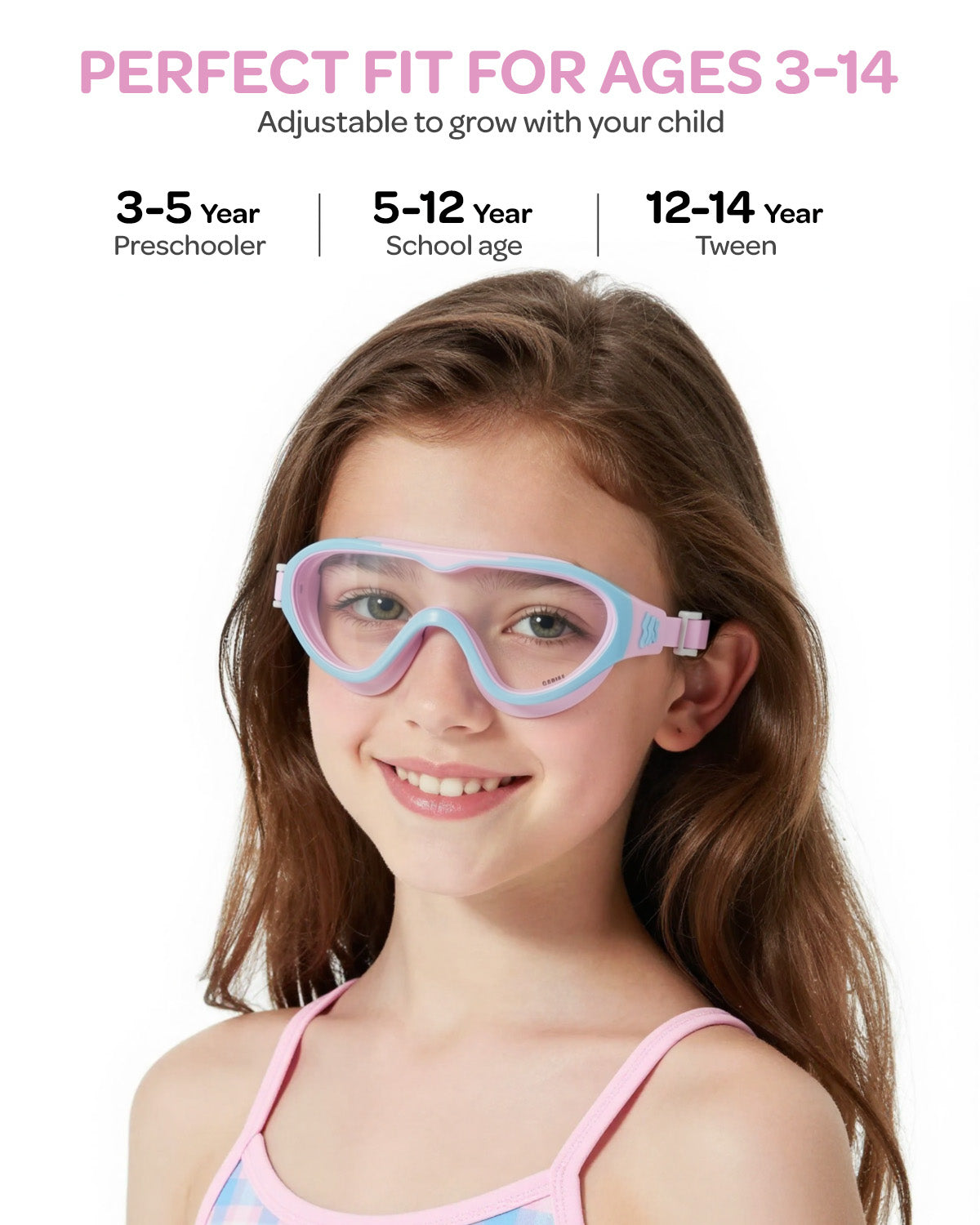 G2RISE Elite Kids Swim Goggles 6-14 | Premium Leakproof & UV Protection Goggles for Family Swim Adventures