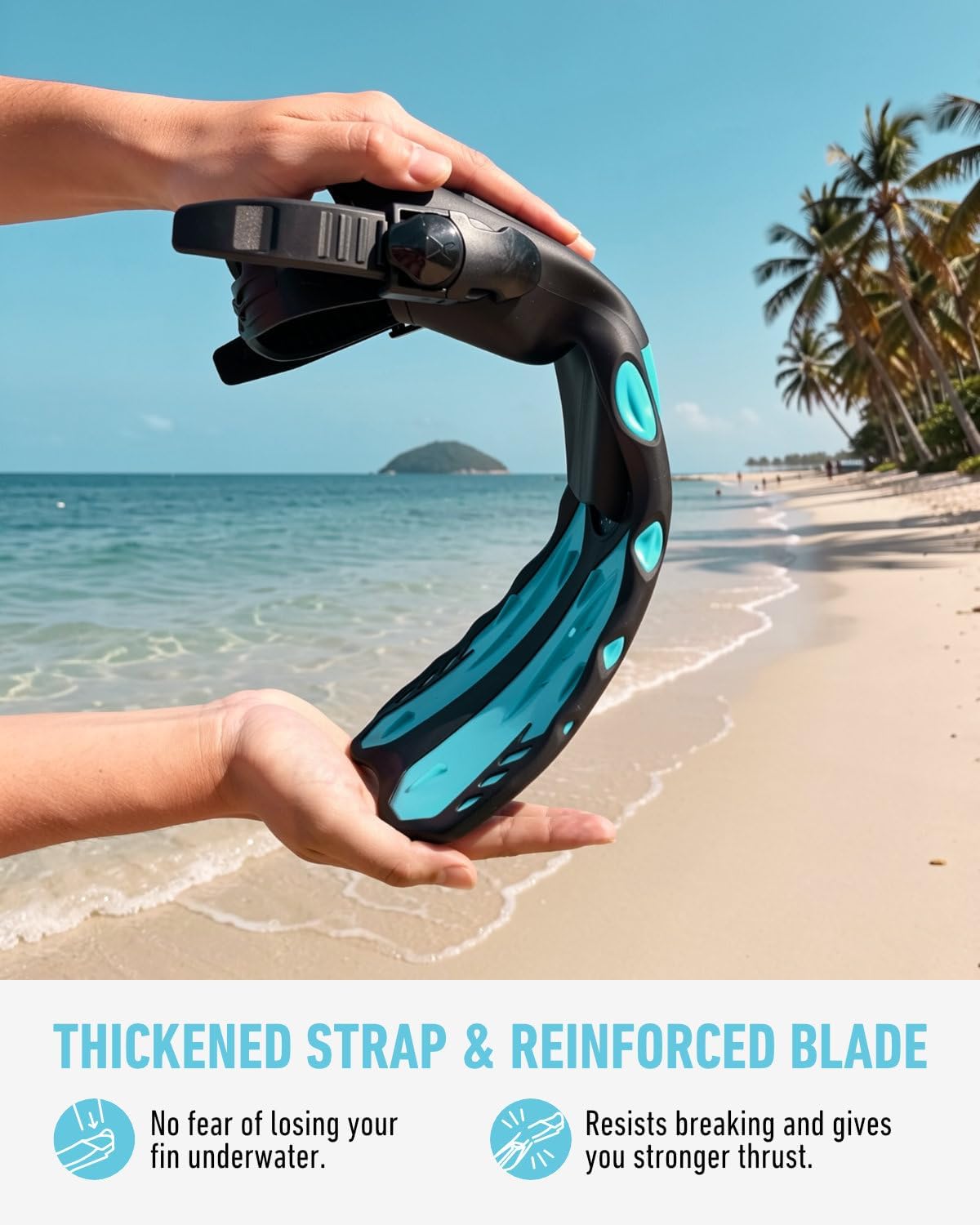 G2RISE Snorkel Fins, Adult Swim Fins for Travel