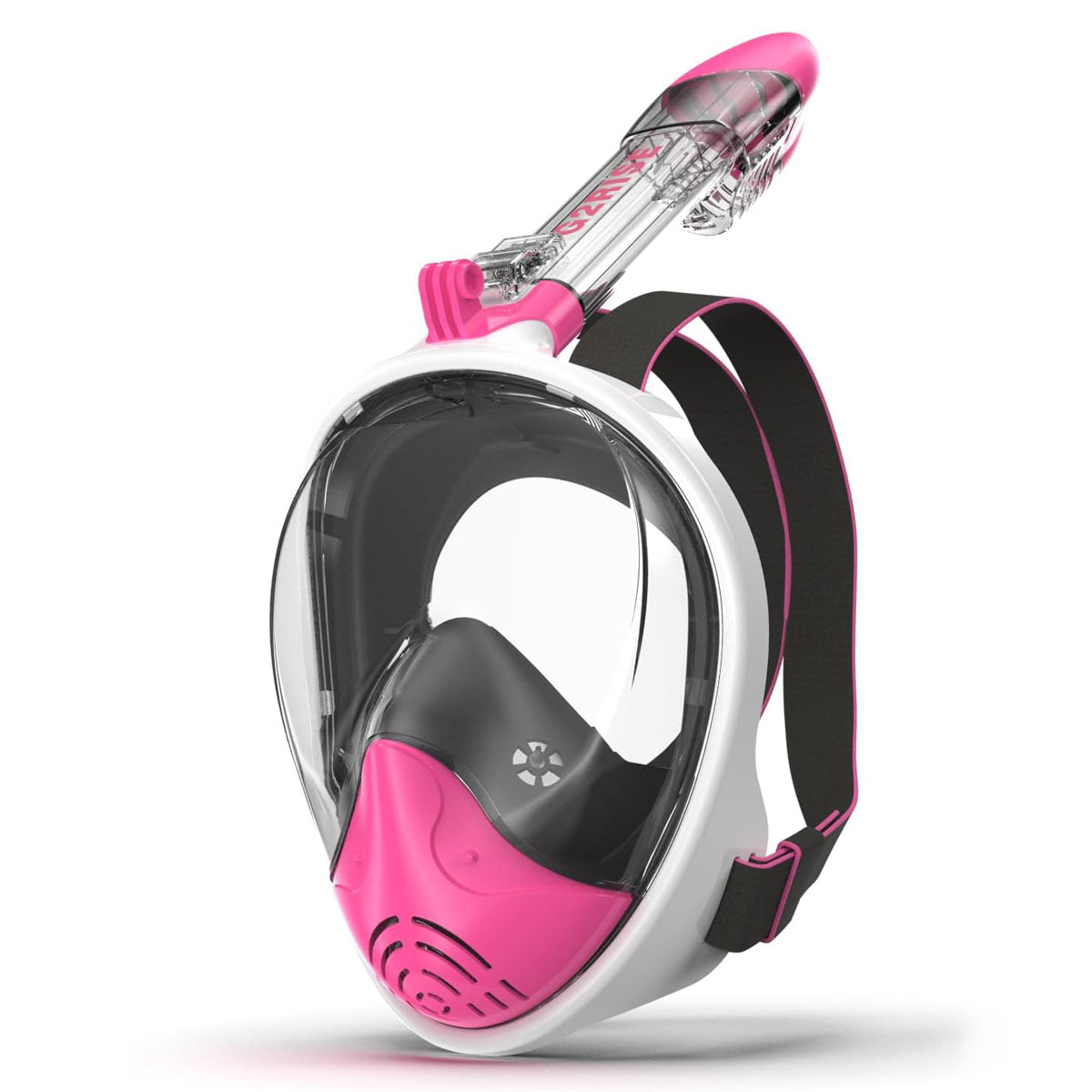 Full Face Snorkel Mask Adults-G2RISE SN01 Pink-White